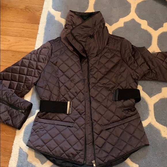 Plum/purple light puffer jacket. - Picture 3 of 15